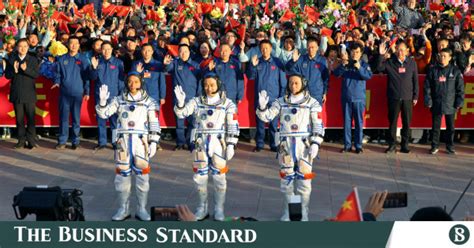 China's youngest-ever crew of astronauts heads to space station | The ...