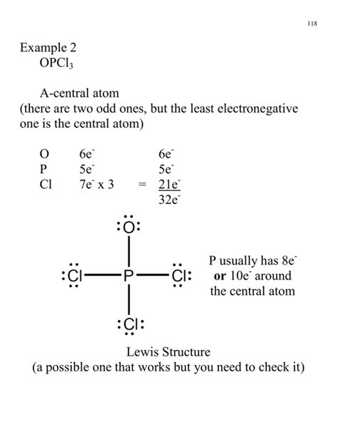 Example 2 OPCl A-central atom