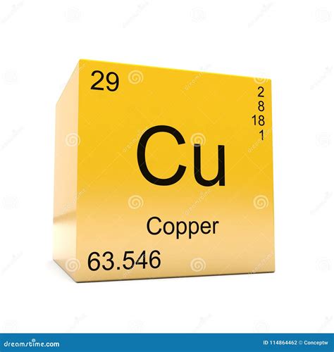 Copper Chemical Element Symbol From Periodic Table Stock Photo | CartoonDealer.com #114864462