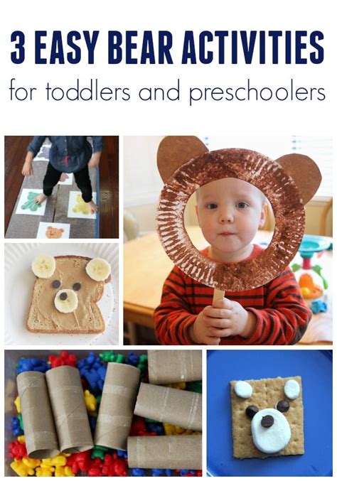 Three Easy Bear Themed Activities for Toddlers and Preschoolers | Bear activities preschool ...