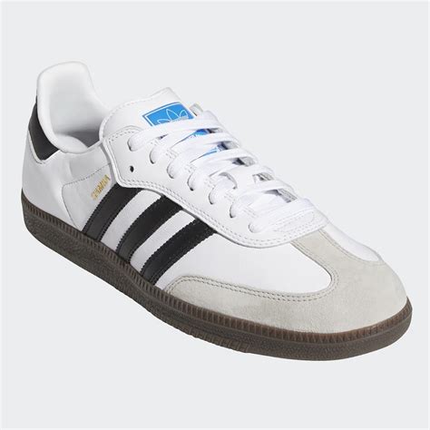 samba adv white core black gum adidas skateboarding - men men - side-shore