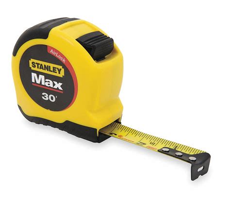 30 ft. Steel Tape Measure, Yellow/Black - Grainger