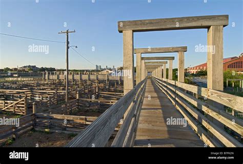 Texas Fort Worth Stockyards National Historic District old no longer used cattle pens Stock ...