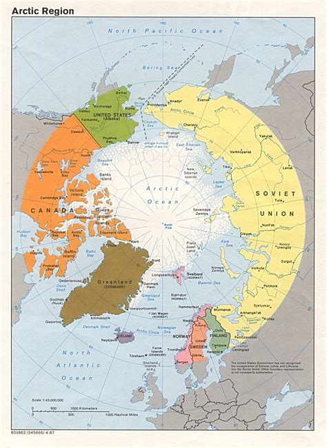 Map of Arctic Region