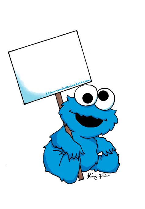 Baby Cookie Monster Sign by khimmymiii on DeviantArt