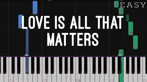 Love Is All That Matters - Eric Carmen | EASY PIano Tutorial Chords - Chordify