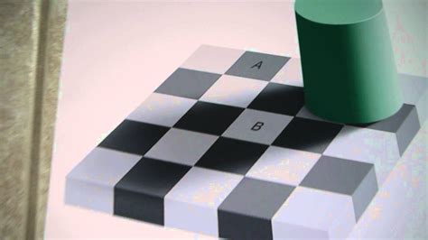 The checkerboard color illusion - YouTube