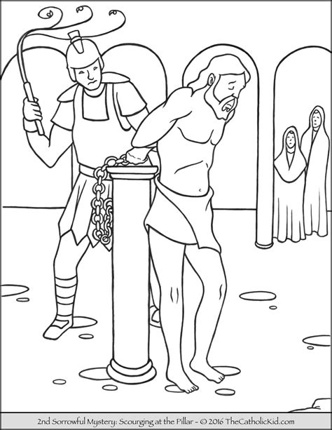 Sorrowful Mysteries Coloring Pages - The Catholic Kid