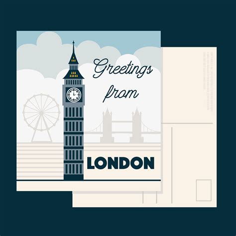 London Postcard Vector 198761 Vector Art at Vecteezy