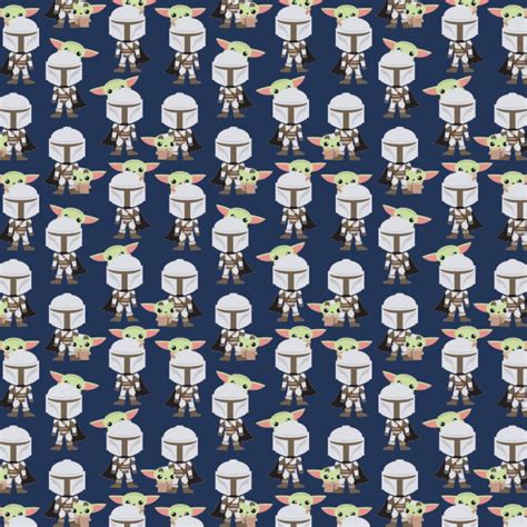 Buy Baby Yoda Fabric, by The Yard, Star Wars Mando Hello Friend Navy Blue, Camelot Fabrics ...