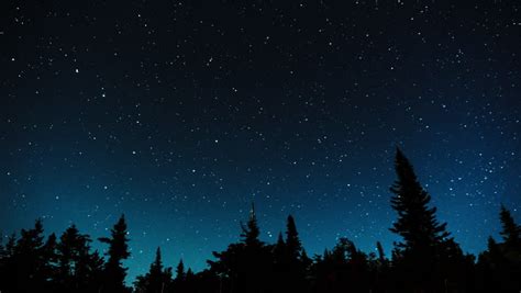 stars night sky against backdrop silhouettes Stock Footage Video (100% ...