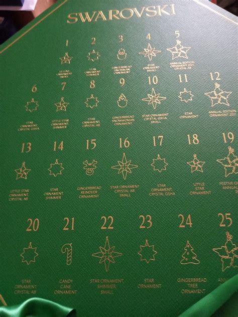 Swarovski advent calendar - full list - The Crystal Lodge | Specialists in retired Swarovski ...