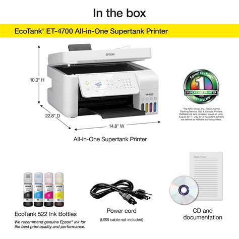 Epson EcoTank Wireless SuperTank ET-4700 Inkjet India | Ubuy