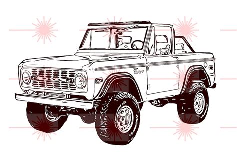 1970 Ford Bronco svg dxf eps vector files for engraving | Etsy