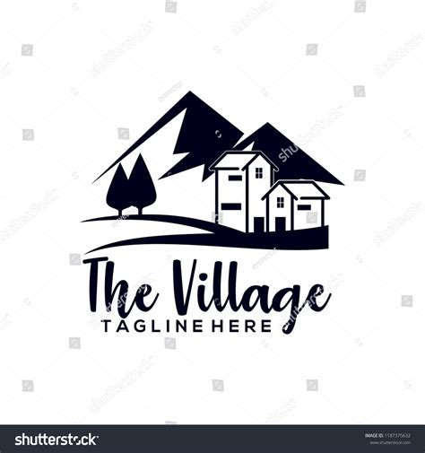 Village House Logo Real Estate Logo Stock Vector (Royalty Free ...