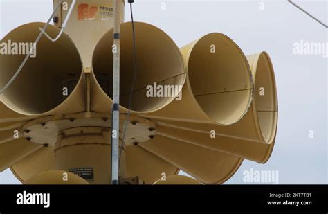 Storm warning sirens in a tornado-prone area Stock Video Footage - Alamy