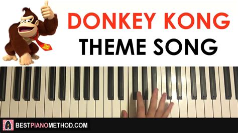 HOW TO PLAY - Donkey Kong Theme Song (Piano Tutorial Lesson) - YouTube