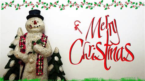 Merry Christmas Snowman Greeting Free Stock Photo - Public Domain Pictures