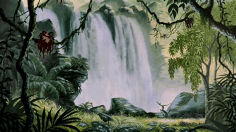 waterfall animated background for cartoon videos with sound effects ...