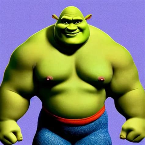 Muscular Shrek can't hurt you | Stable Diffusion