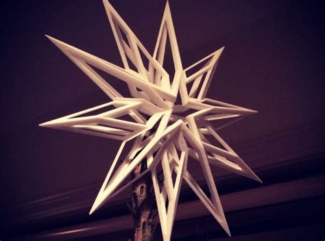 6" Modern Geometric Christmas Tree Star by RingRat on Shapeways ...