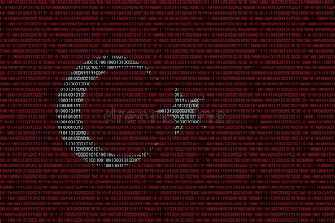 Matrix Binary Code of Zeros and Ones in Turkey Flag Colors. Concept of Computer Modern ...