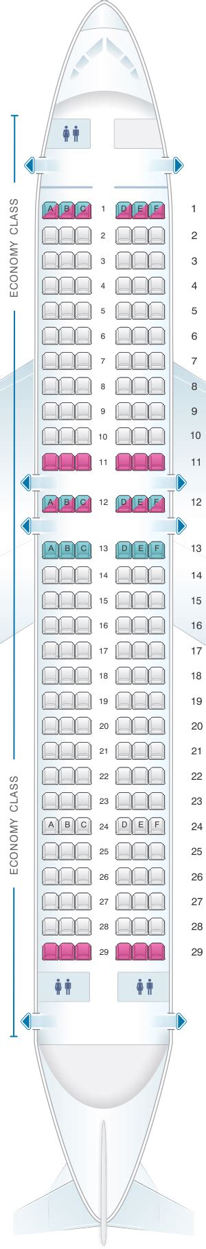 Plan de cabine Aer Lingus Airbus A320 | SeatMaestro.fr