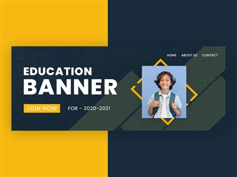 Education web banner design by Md Sajib Hossain on Dribbble