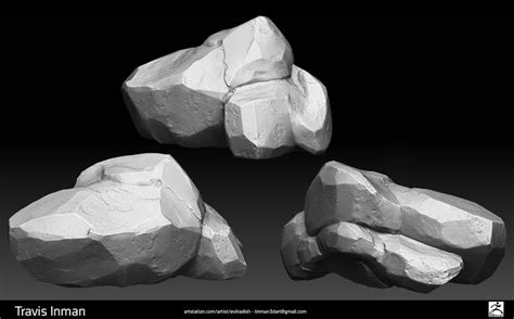 Zbrush Sculpt - Rock, Travis Inman | Zbrush, Sculpting, Rock