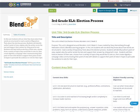 3rd Grade ELA: Election Process | OER Commons