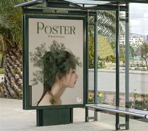 Free Bus Stop Poster Billboard Mockup — Free Mockup World