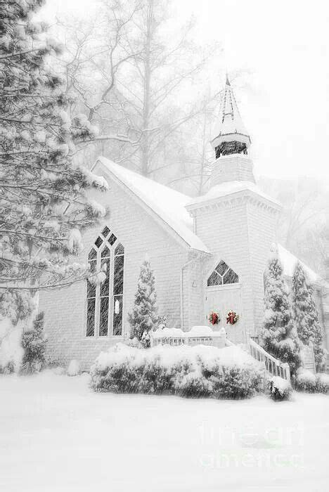 Country church, Old country churches, Winter scenes