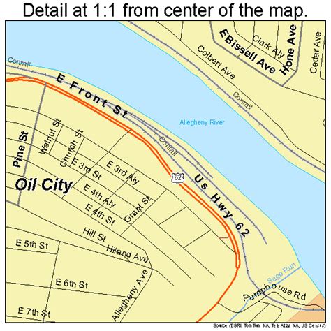 Oil City Pennsylvania Street Map 4256456