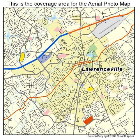 Aerial Photography Map of Lawrenceville, GA Georgia