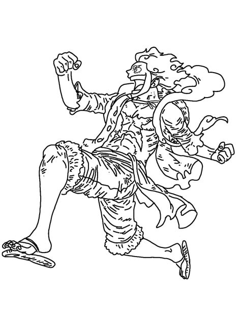 Luffy Gear 5 is Cool coloring page - Download, Print or Color Online ...