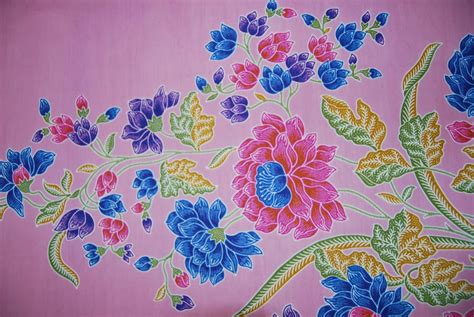 Malaysian batik fabric pink from MissIines on Etsy Studio