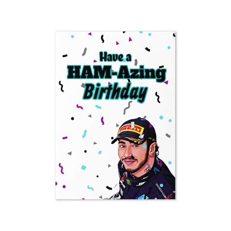 Lewis Hamilton Birthday Card - Etsy