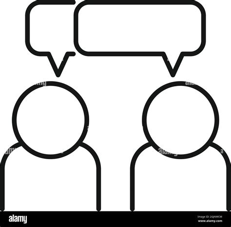 Trust conversation icon outline vector. Business partner Stock Vector Image & Art - Alamy