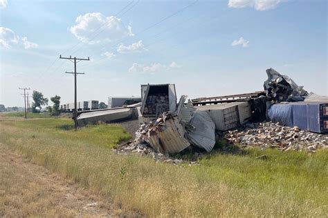 Train derailment in northern Montana spills freight, but hazmat car safe