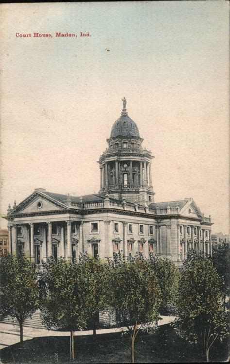 Courthouse Marion, IN Postcard