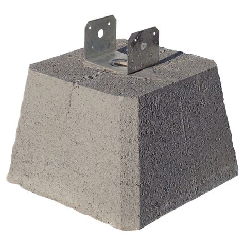 Concrete Pier Block with Metal Bracket-8053112 - The Home Depot