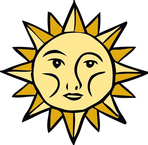 sun faces - Clip Art Library