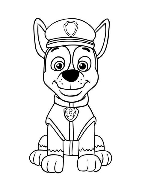 Chase Paw Patrol coloring pages