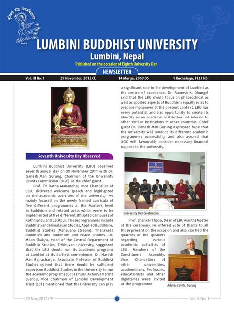 Lumbini Buddhist Vol 3 No 1 | Tibetan Buddhism | Himalayas