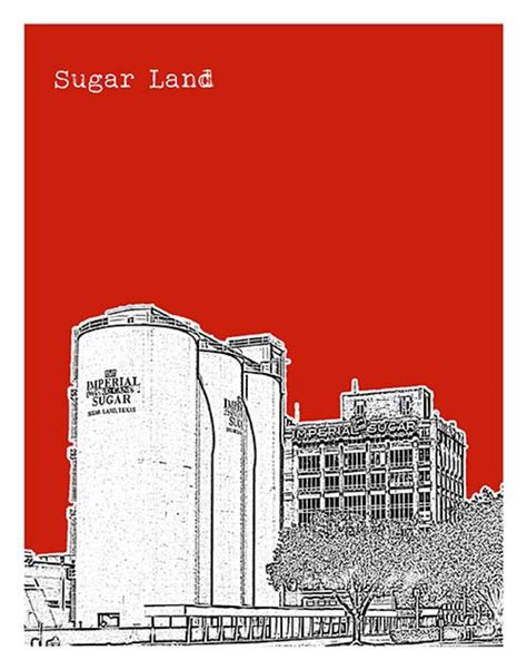 Sugar Land Skyline Poster Art Print Texas TX Item T2091 | Etsy