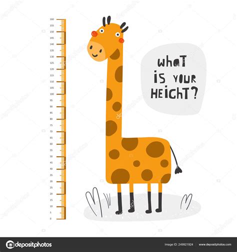 Kid height measurement, centimeter, chart with giraffe for wall Stock Vector Image by ...