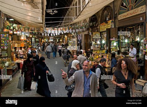 Damascus Syria Bazaar Souk Souq market shop Stock Photo - Alamy