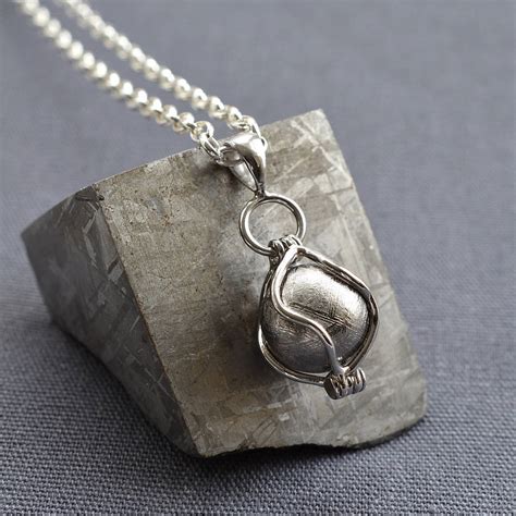 meteorite spinning orb necklace by martha jackson sterling silver ...