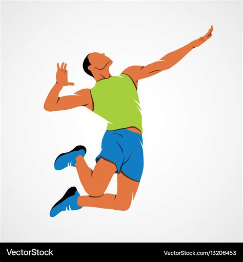 Abstract volleyball player Royalty Free Vector Image