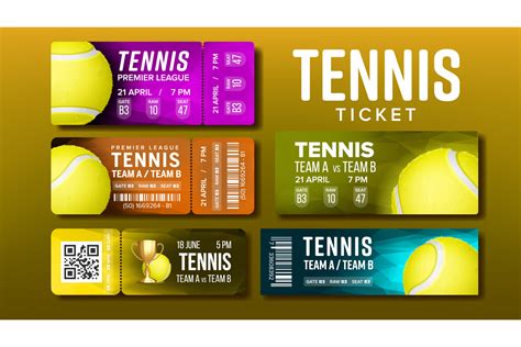 Stylish Design Tickets for Visit Tennis Graphic by pikepicture ...